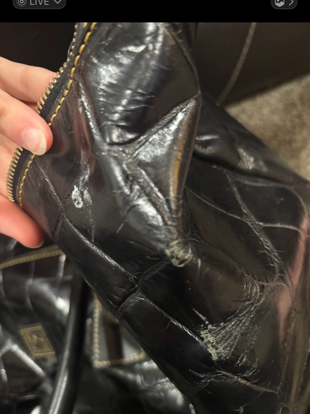 Dooney & Bourke Black and red Croc-Embossed weekender duffle Bag - Picture 9 of 14